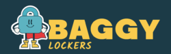 Baggylogotipo giallo sfondo blu luggage storage rome termini